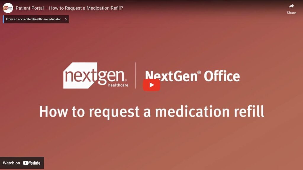 Image Thumbnail to How To Request a Medication Refill Youtube Video