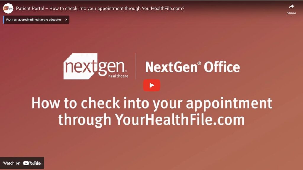 Image Thumbnail to how to check into your appointment Youtube Video