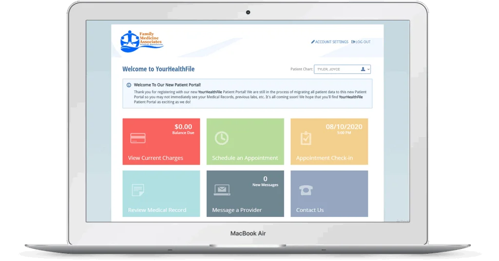 Patient Portal mockup